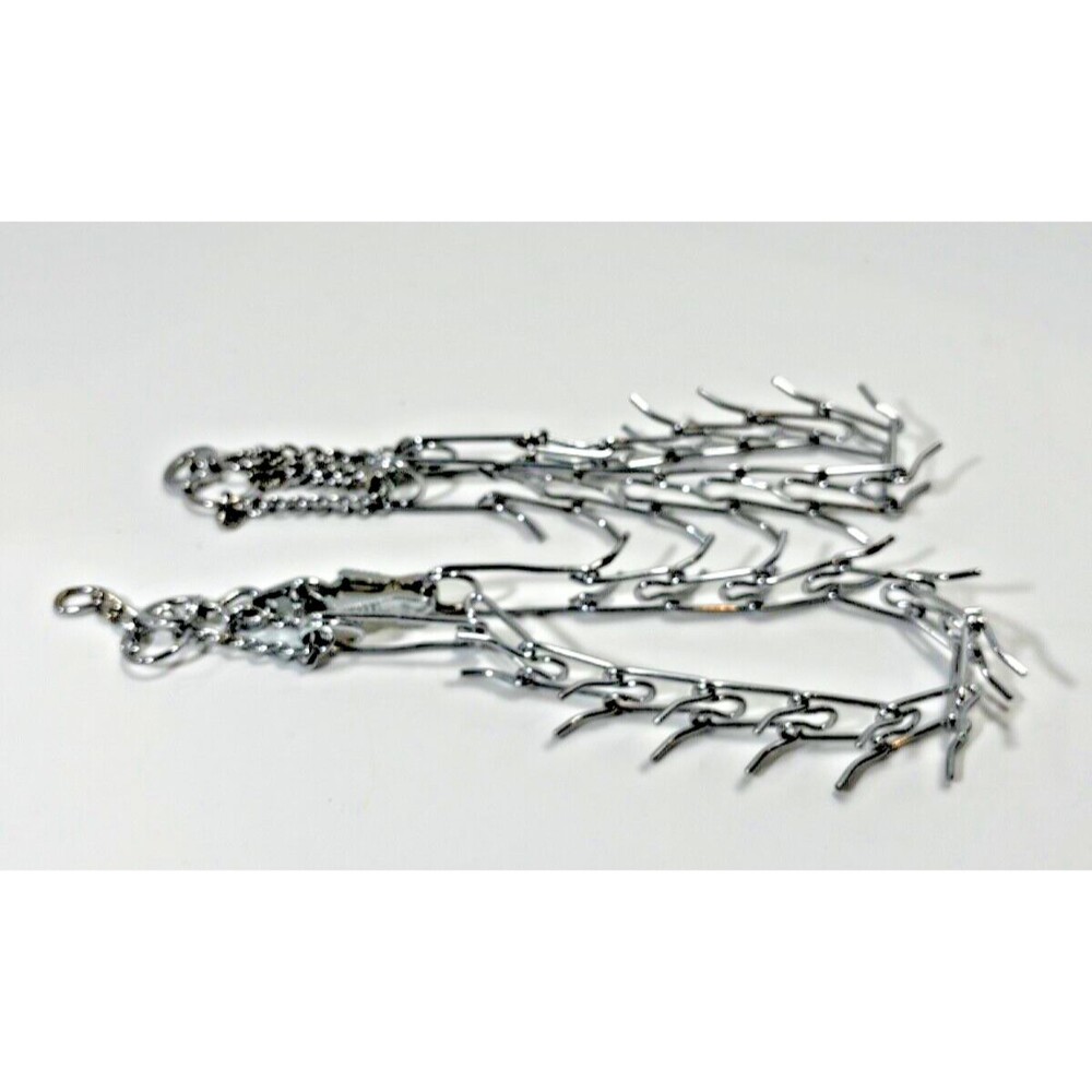Two 16" Dog Canine Prong Pinch Dog Training Collar